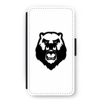 Angry Bear (white): iPhone 11 Pro Flip Hoesje