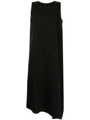 Y's robe mi-longue asymétrique - Noir