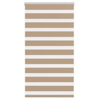 VidaXL Zebra blind 80x150 cm stofbreedte 75,9 cm polyester zandbruin