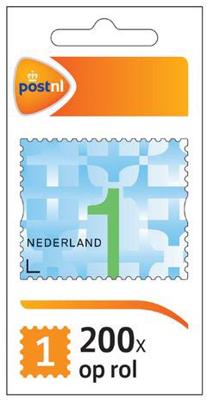Postzegel nationaal NL, waarde 1, rol van 200 stuks, zelfklevend