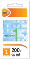 Postzegel nationaal NL, waarde 1, rol van 200 stuks, zelfklevend