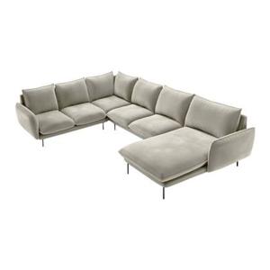 Cosmopolitan Design Vienna U-bank met Hoek Links - Velvet - Beige