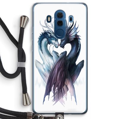 Yin Yang Dragons: Huawei Mate 10 Pro Transparant Hoesje met koord