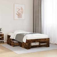 Bedframe zonder matras hout gerookt eikenkleurig 90x190 cm