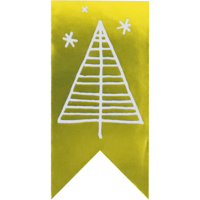 Etiket | papier | Under the stars tree | 60x30mm | goud/wit | rol à 500 stuks