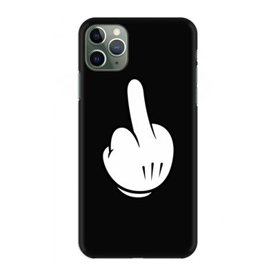 Middle finger black: Volledig geprint iPhone 11 Pro Max Hoesje