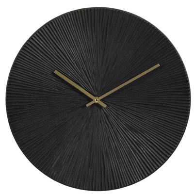 Leen Bakker - Wandklok Malaga - - Ø40 Cm - MDF - Zwart