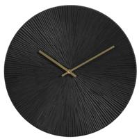 Leen Bakker - Wandklok Malaga - - Ø40 Cm - MDF - Zwart