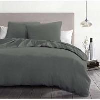 Dekbedovertrekset 3-delig - HOME LINGE PASSION - HP72076 - 82 g microvezel - 220 x 240 cm - Antracietgrijs
