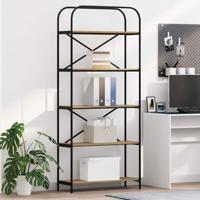 Boekenkast artisanaal eikenkleurig 80 x 30 x 183 cm