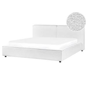 Beliani - LINARDS - Bed - Wit - 160 x 200 cm - Bouclé