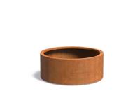 Cortenstaal plantenbak CIRCUM met wielen 100x40cm.