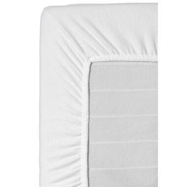 Hoeslaken Molton katoen - wit - 90x220 cm - Leen Bakker