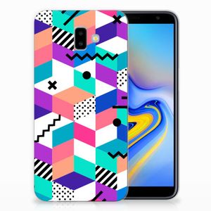 Samsung Galaxy J6 Plus (2018) TPU Hoesje Blokken Kleurrijk