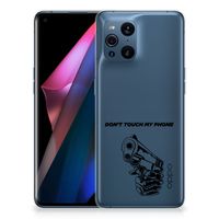 OPPO Find X3 | X3 Pro Silicone-hoesje Gun Don't Touch My Phone - thumbnail