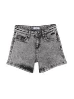 MSGM Kids short en jean à ornements en cristal - Gris