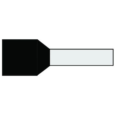 Geïsoleerde Adereindhuls 25qmm Zwart penlengte = 18mm