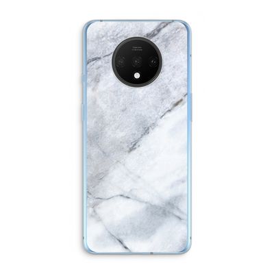 Witte marmer: OnePlus 7T Transparant Hoesje