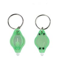 2 PC'S Mini Pocket sleutelhanger zaklamp Micro LED squeeze licht Outdoor Camping ultra heldere noodsleutel ring licht toorts lamp (groen)
