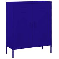 Opbergkast 80x35x101,5 cm staal marineblauw