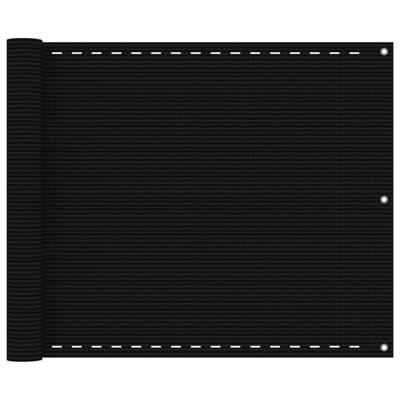 VidaXL Balkonscherm 75x400 cm hdpe zwart