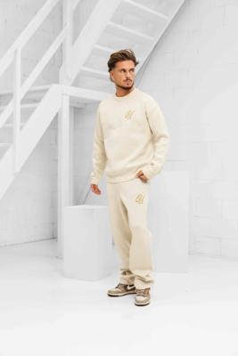 24 Uomo Knitted Trainingspak Heren Sand/Khaki - Maat XS - Kleur: BeigeSand | Soccerfanshop