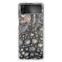 Samsung Galaxy Z Flip 4 | TPU Hoesje | Krokodillenprint