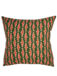 La DoubleJ x Passalacqua coussin Como Fish en coton - Vert