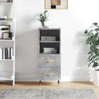 Dressoir 34,5x34x90 cm bewerkt hout betongrijs - thumbnail