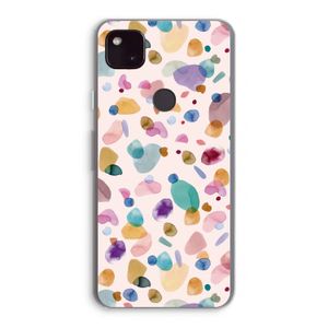 Terrazzo Memphis Pink: Google Pixel 4a 5G Transparant Hoesje