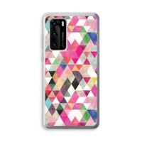 Gekleurde driehoekjes: Huawei P40 Transparant Hoesje