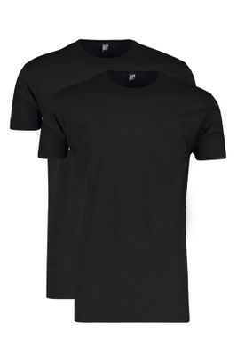 Alan Red T-shirts Derby extra lang zwart 2-pack