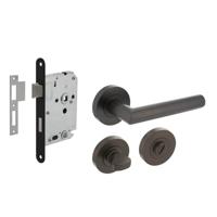 Intersteel Compleet deurklinksetBastian antraciet toilet - 0029.169399 Intersteel Compleet deurklinksetBastian antraciet toilet - 0029.169399