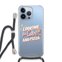 Pizza is the answer: iPhone 13 Pro Transparant Hoesje met koord