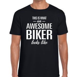 Awesome biker cadeau t-shirt zwart voor heren