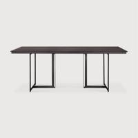 Ethnicraft Eettafel 'Tacet' Gevernist Teakhout, 200 x 100cm, kleur Donkerbruin
