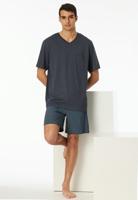 Schiesser Schiesser Pyjama Short graphite 181153 52/L