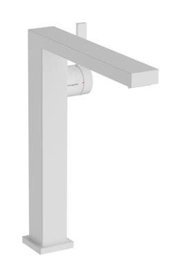 Hansgrohe Tecturis E ééngreeps wastafelkraan 240 Fine CoolStart voor waskommen zonder afvoerplug, mat wit