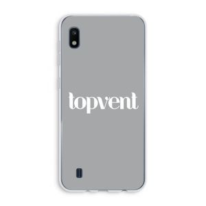 Topvent Grijs Wit: Samsung Galaxy A10 Transparant Hoesje