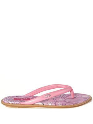 PUCCI tongs à imprimé abstrait - Rose