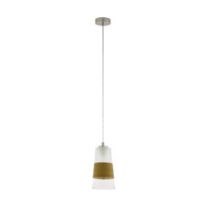 EGLO Burnham hangende plafondverlichting Flexibele montage E27 Nikkel, Transparant, Wit