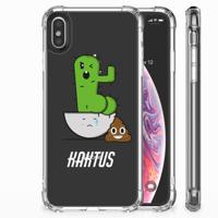 Apple iPhone Xs Max Stevig | Bumper Hoesje | Cactus Poo