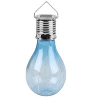 Sunnydays Solar sfeer hanglamp - tuin - lampenbol - blauw - kunststof - 15 cm
