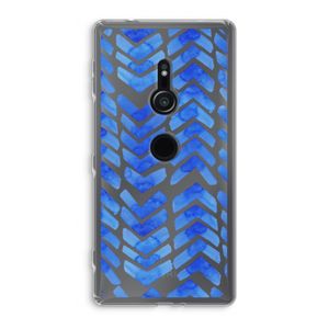 Blauwe pijlen: Sony Xperia XZ2 Transparant Hoesje