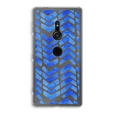 Blauwe pijlen: Sony Xperia XZ2 Transparant Hoesje
