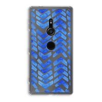 Blauwe pijlen: Sony Xperia XZ2 Transparant Hoesje