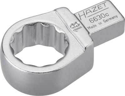 HAZET Insteekringsleutel 6630C-18 · 9 x 12 mm insteekvierkant massief · Buitentwaalfkant tractieprofiel · SW 18 mm