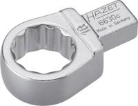 HAZET Insteekringsleutel 6630C-18 · 9 x 12 mm insteekvierkant massief · Buitentwaalfkant tractieprofiel · SW 18 mm
