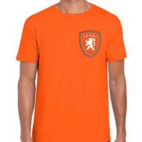 EK / WK supporter T-shirt - heren - oranje - schild - Leeuw - Koningsdag