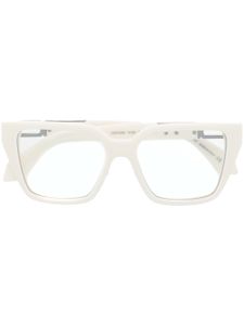 Off-White Eyewear lunettes de vue carrées à plaque logo - 0100 WHITE